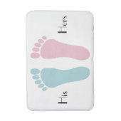 彼の及び彼女の物足跡のバス・マット バスマット (正面縦)