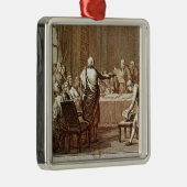 彼の反対を示しているベンジャミン・フランクリン メタルオーナメント (右)