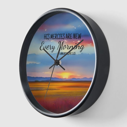 彼の収入は毎朝新しい 壁時計 (傾斜)