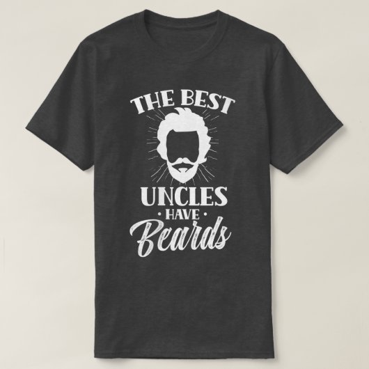彼の叔父最高のは人あごひげ髭を持つ女性 Tシャツ (デザイン正面)