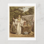 彼の司法上の習慣の中の薬で、Rによって刻まれた ポストカード (正面)