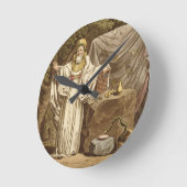 彼の司法上の習慣の中の薬で、Rによって刻まれた ラウンド壁時計 (傾斜)