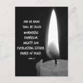 『彼の名は、すばらしい助け主』聖書の一節 ポストカード (正面)