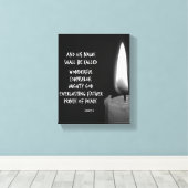 彼の名を素晴らしい聖句と呼ぶ キャンバスプリント (インサイチュ (ウッドフロア))