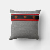 彼の名前および数を用いる灰色のバスケットボールの枕 クッション (裏面)