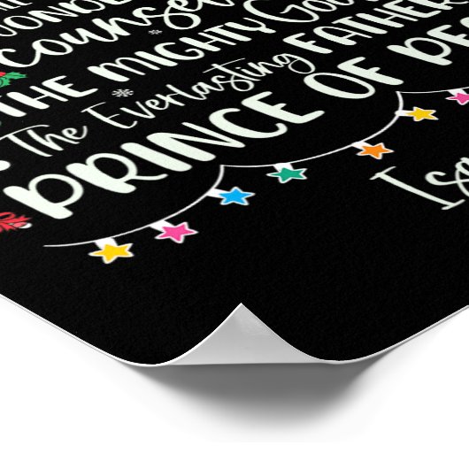 彼の名前はイザヤ96クリスマスツリーと呼ばれる ポスター (角)