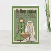 彼の名前はエマニュエルのクリスマスの挨拶状です シーズンカード (正面)