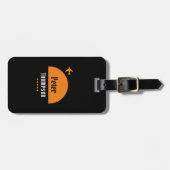 彼の名前はオレンジ色のロゴ飛行機 ラゲッジタグ