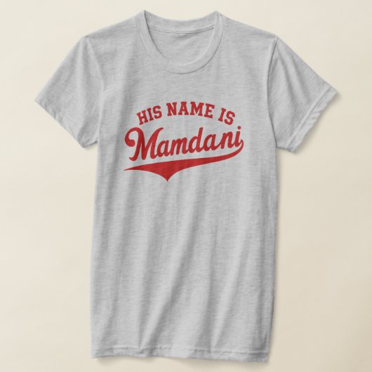彼の名前はゾーラン・マムダニ メメ ニューヨーク市長 Tシャツ (レイダウン)