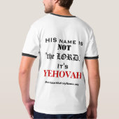 彼の名前は主Tシャツではないです Tシャツ (裏面フル)
