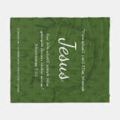 彼の名前をイエスと呼ぶ |グリーンクリスマス聖なる書物、 経典 フリースブランケット (正面(横))