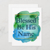 彼の名賛美前に美しい聖書の聖句の教会 ノートカード (正面/裏面)