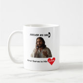 彼の呼び出しに答え、愛のクリスチャンに仕える コーヒーマグカップ (左)