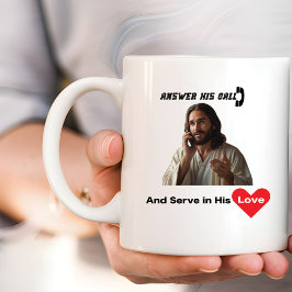 彼の呼び出しに答え、愛のクリスチャンに仕える コーヒーマグカップ