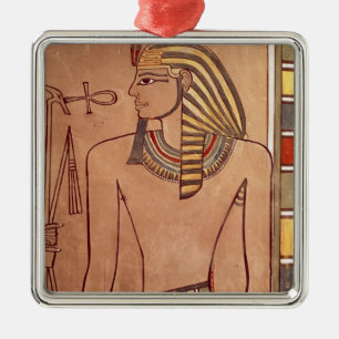 彼の唇に上がるankhとのAmenhotep II メタルオーナメント