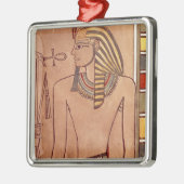 彼の唇に上がるankhとのAmenhotep II メタルオーナメント (左)