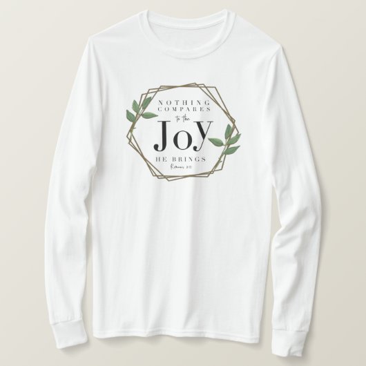 彼の喜びの長袖シャツ Tシャツ (デザイン正面)