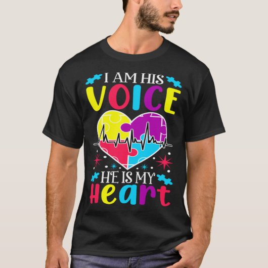 彼の声です 自閉症の子供たちへの理解を 優しさを選択しよう Tシャツ (正面)