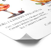 彼の夏のシグニチャー結婚カクテルメニュー ポスター (角)