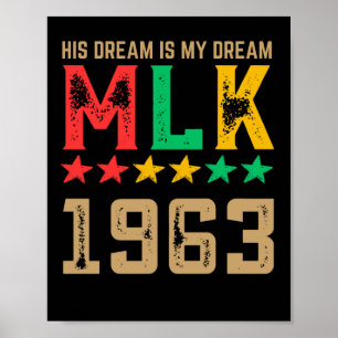 彼の夢は私の夢Mlk 1963黒人歴史月 ポスター