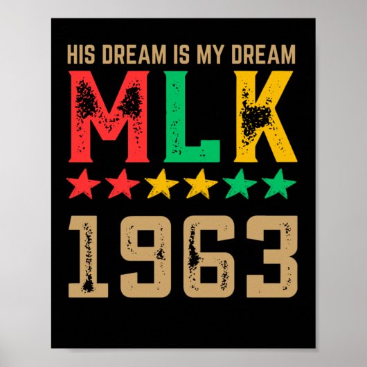 彼の夢は私の夢Mlk 1963黒人歴史月 ポスター (正面)