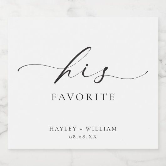 彼の好意を受けお気に入りのた ビールラベル (シングルラベル)