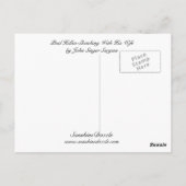 彼の妻とスケッチしているポールHelleu ポストカード (裏面)