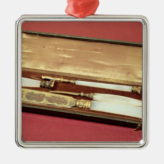 彼の妻に与えられるセットを書きますEveline Hanska メタルオーナメント (正面)