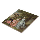 彼の妻、マルグレットおよび彼のSisのジョージロジャース タイル (側面)