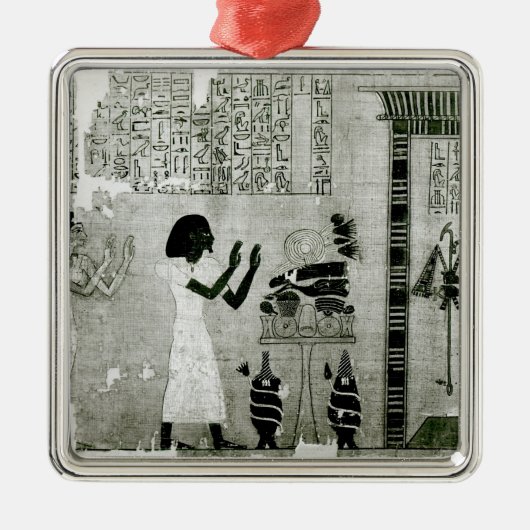 彼の姉妹と一緒に伴われる故人 メタルオーナメント (正面)