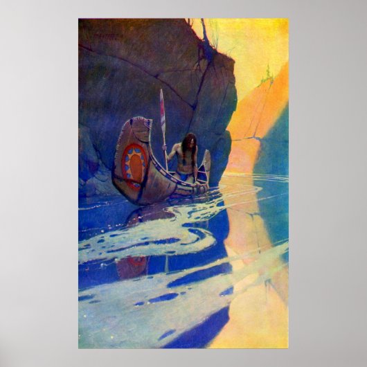 彼の孤独のインディアンNCワイエス1907ポスター ポスター (正面)