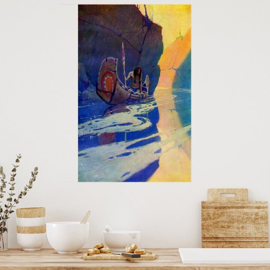 彼の孤独のインディアンNCワイエス1907ポスター ポスター (キッチン)