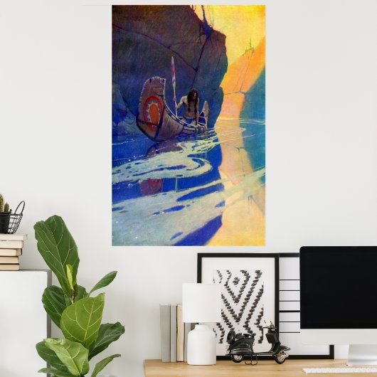 彼の孤独のインディアンNCワイエス1907ポスター ポスター (ホームオフィス)