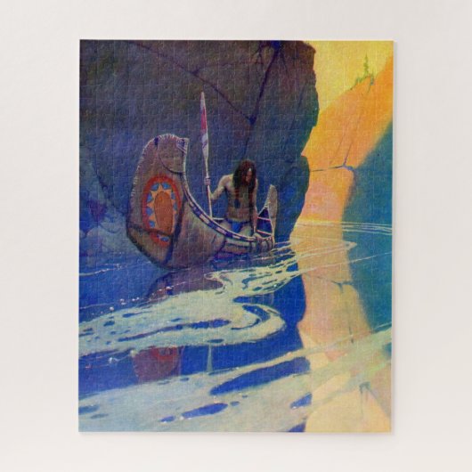 彼の孤独の中のインディアンNCワイエス1907 ジグソーパズル (縦)