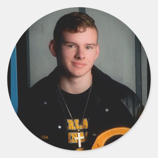 彼の学生スポーツ優秀選手のジャケットの勝利者ジョーンズ ラウンドシール (正面)