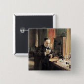 彼の実験室のルイ・パスツール、1885年 缶バッジ (正面&裏面)