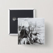 彼の宮廷人のお世辞を非難しているCanute 缶バッジ (正面&裏面)