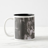 彼の家族を持つシェークスピア、Stratfordで、Recitin ツートーンマグカップ (左)