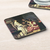 彼の家族1675年を持つペインター(パネルの油) コースター (左側)