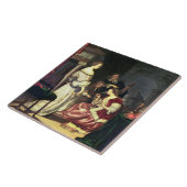 彼の家族1675年を持つペインター(パネルの油) タイル (側面)