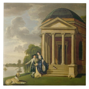 彼の寺院によるデイヴィッドGarrick (1717-79年)および彼の妻 タイル