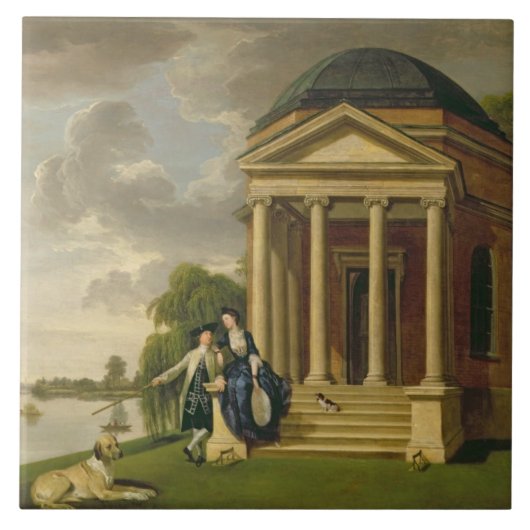 彼の寺院によるデイヴィッドGarrick (1717-79年)および彼の妻 タイル (正面)