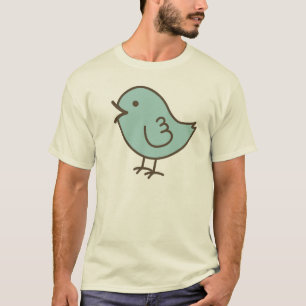 彼の小さく青い愛鳥のベクトル芸術 Tシャツ