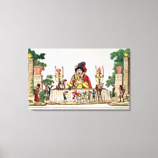 彼の小さな夕食でガルガントゥア， c.1800 キャンバスプリント (正面)