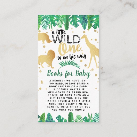 彼の少年たちのベビー本に少し狂っている エンクロージャーカード (正面)