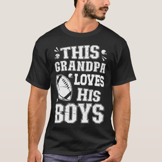 彼の少年サッカーの祖父を愛してい遊る Tシャツ (正面)