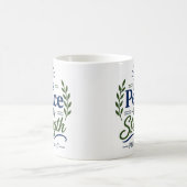 彼の平安はわたしの力 クラシック・キリスト教の信仰 コーヒーマグカップ (中央)