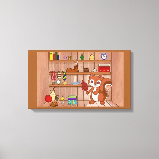 彼の店のバブル キャンバスプリント (正面)