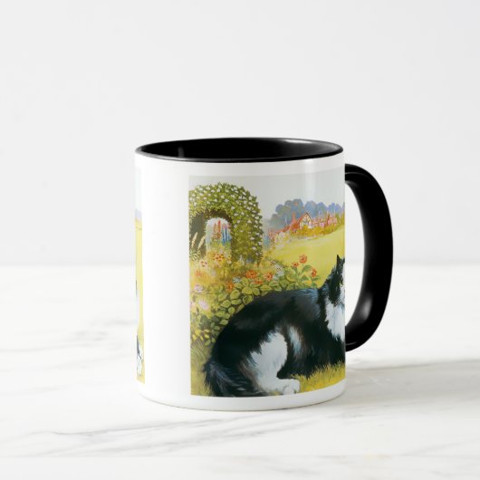 彼の庭のギフトのマグの猫 マグカップ (正面右)