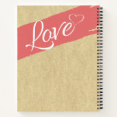 彼の彼女の結婚誓い日誌のKeepsake Book Rustic ノートブック (裏面)